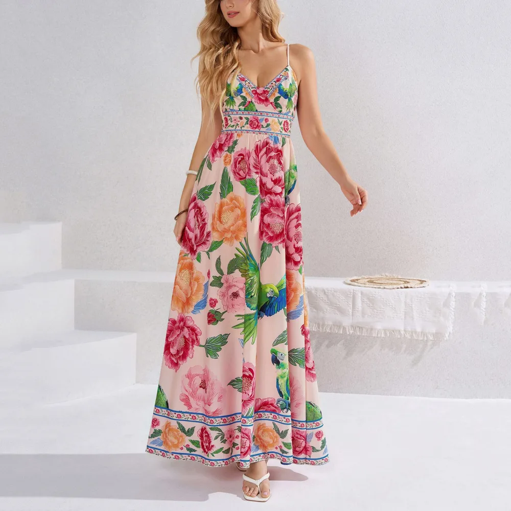 Mint Green Long Sleeve Maxi Dress For Women | Vacation Wear