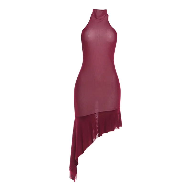 Wine Red Floor Length Maxi Dress For Women | Vacation Wear