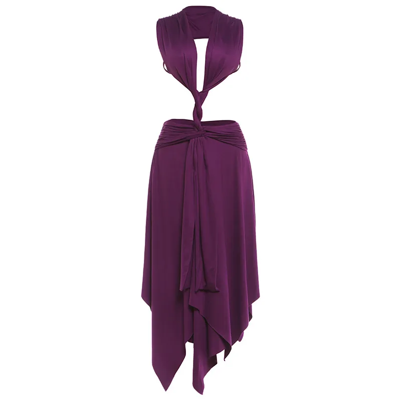Purple Sleeveless Maxi Dress For Women | Wedding Guest